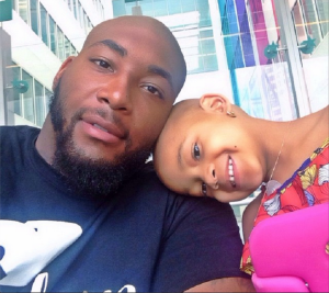 Cincinnati Bengal DT Devon Still and his 4-year old daughter Leah, who has been diagnosed with Stage 4 pediatric cancer.